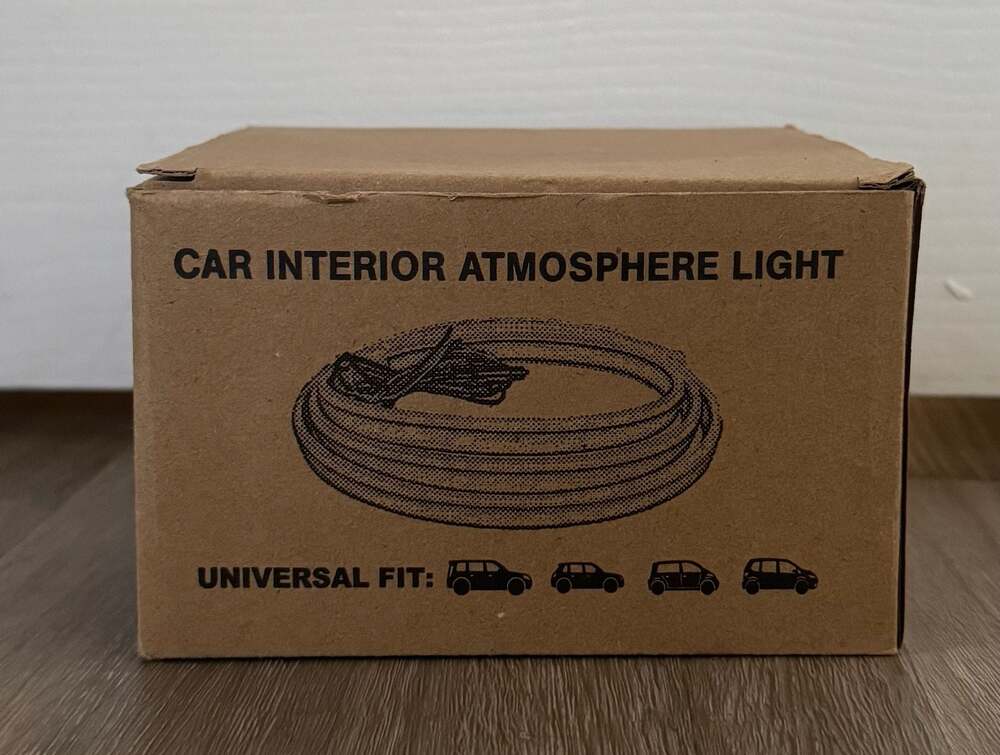 Car interior atmosphere ambient RGB LED Fiber Optic Strip Light Kit with app con